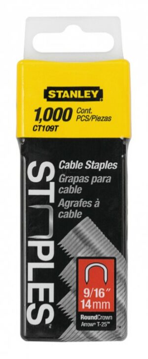 Скоби за такери за кабели ф6мм 6х14 мм,1000 бр.,Stanley Type 7