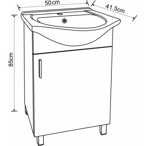 Долен шкаф за баня 50cm ICP 5035 Inter Ceramic