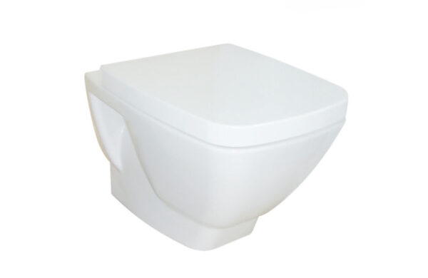 HappySmart Стенна тоалетна чиния със седалка и капак с плавно спускане Fayans