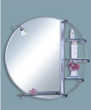Огледало за баня с осветление и полици MY-5001 80cm