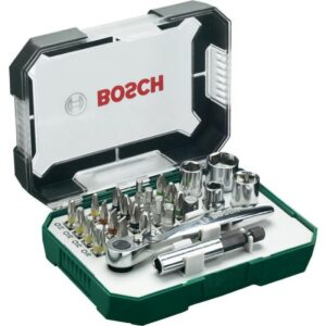 Комплект битове и тресчотки Bosch /26 части/ 2607017322