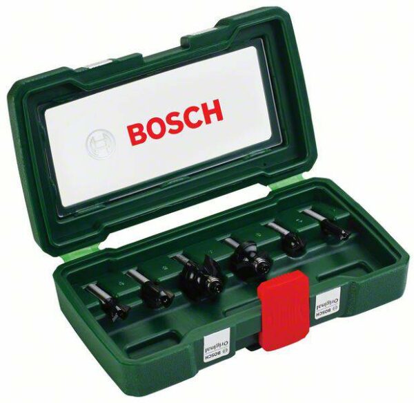 Комплект Bosch НМ фрезери /8 mm опашка, 6 части/ 2607019463