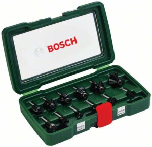 Комплект Bosch НМ фрезери /8 mm опашка, 12 части/ 2607019466