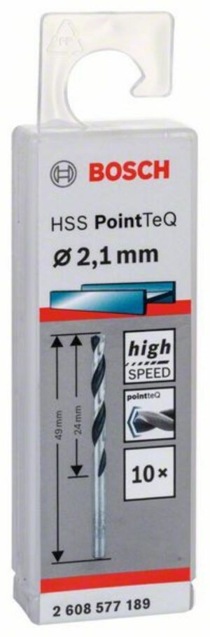 Спирално свредло HSS, PointTeQ, 2.1x24x49mm,2608577189 Bosch