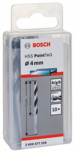 Свредла BOSCH PointTeQ HSS 4mm,10броя /2608577208/