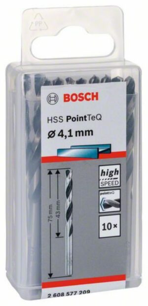 Спирално свредло HSS, PointTeQ, 4.1x43x75mm, 2608577209 Bosch