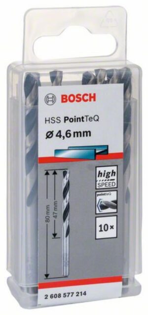 Спирално свредло HSS, PointTeQ, 4.6x47x80mm, 2608577214 Bosch