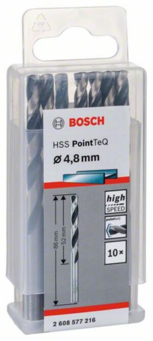 Спирално свредло HSS, PointTeQ, 4.8x52x86mm,2608577216 Bosch