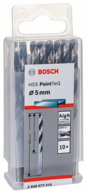 Свредла BOSCH PointTeQ HSS 5mm,10броя /2608577218/