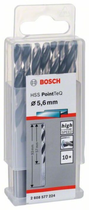Спирално свредло HSS, PointTeQ, 5.6x57x93mm, 2608577224 Bosch