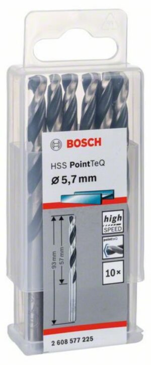 Спирално свредло HSS, PointTeQ, 5.7x57x93mm, 2608577225 Bosch