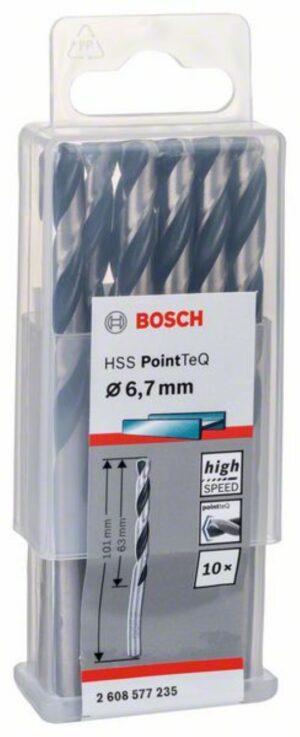 Спирално свредло HSS, PointTeQ, 6.7x63x101mm 2608577235 Bosch