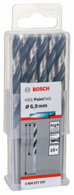 Спирално свредло HSS, PointTeQ, 6.9x69x109mm, 2608577237 Bosch