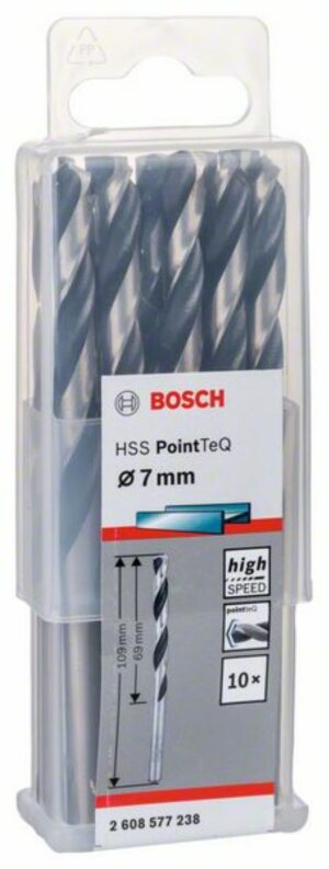 Спирално свредло HSS, PointTeQ, 7.0x69x109mm, 2608577238 Bosch