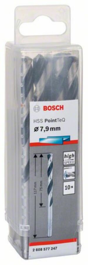 Спирално свредло HSS, PointTeQ, 7.9x75x117mm, 2608577247 Bosch