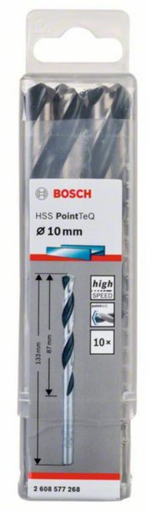 Спирално свредло HSS, PointTeQ, 10.0x87x133mm,2608577268 Bosch