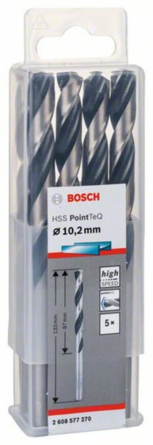 Спирално свредло HSS, PointTeQ, 10.2x87x133mm,2608577270 Bosch