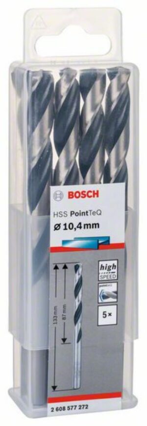 Спирално свредло HSS, PointTeQ, 10.4x87x133mm, 2608577272 Bosch