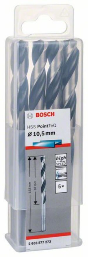 Спирално свредло HSS, PointTeQ, 10.5x87x133mm, 2608577273 Bosch