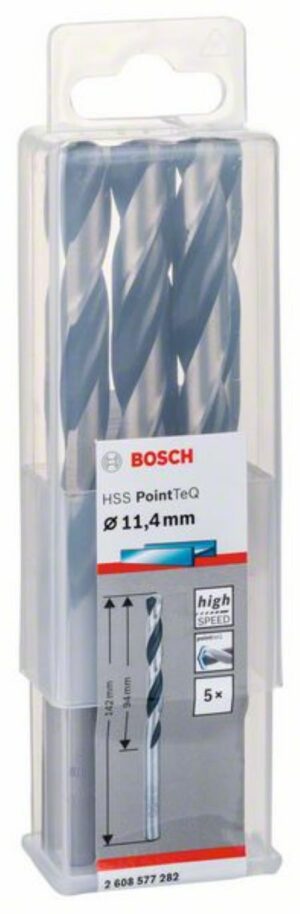 Спирално свредло HSS, PointTeQ, 11.4x94x142mm, 2608577282 Bosch