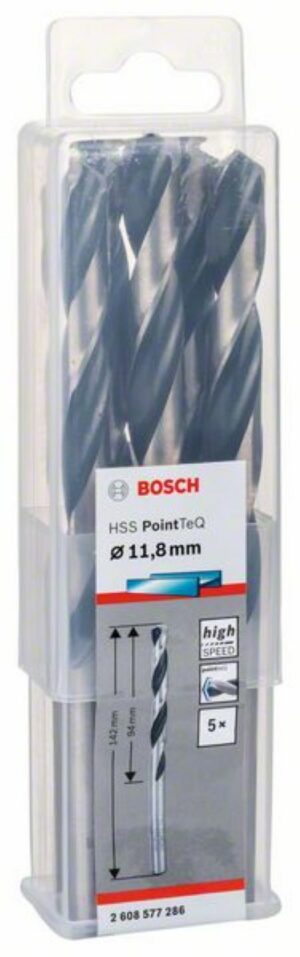 Спирално свредло HSS, PointTeQ, 11.8x94x142mm,2608577286 Bosch