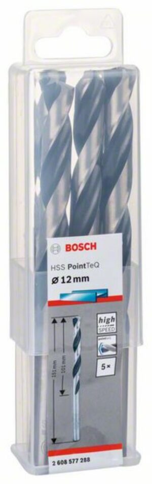 Спирално свредло HSS, PointTeQ, 12.0x101x151mm, 2608577288 Bosch
