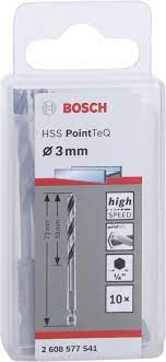 Свредло HSS PointTeQ Hex 3 mm,10бр.3.0 mm,/2608577541/ Bosch