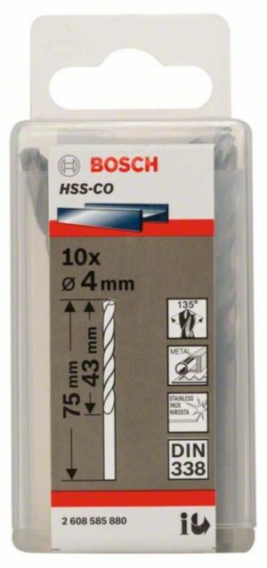 Кобалтово свредло HSS-Co, 10бр, 2608585880, Bosch