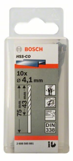 Кобалтово свредло HSS-Co, 10бр, 2608585881, Bosch