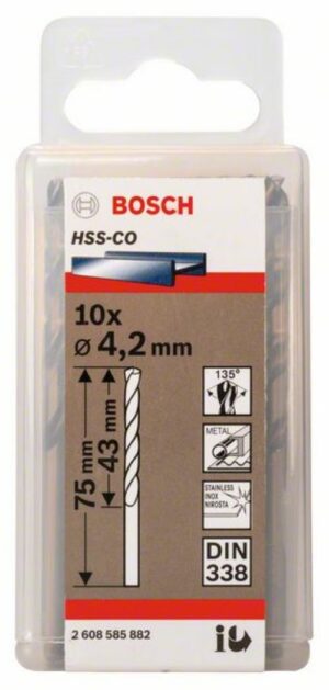 Кобалтово свредло HSS-Co, 10бр, 2608585882, Bosch