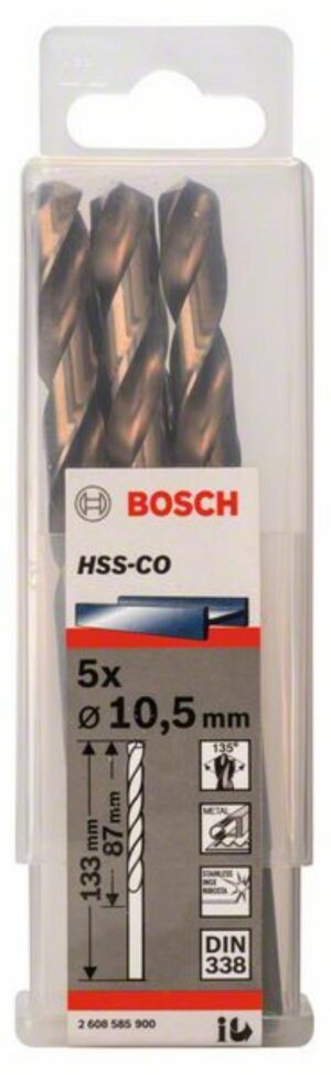 Кобалтово свредло HSS-Co, 5бр, 2608585900 Bosch