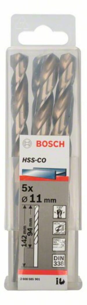 Кобалтово свредло HSS-Co 5бр, 2608585901 Bosch