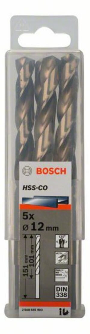 Кобалтово свредло HSS-Co, 5бр, 2608585903, Bosch
