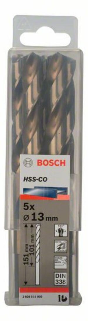 Кобалтово свредло HSS-Co, 5бр, 2608585905, Bosch