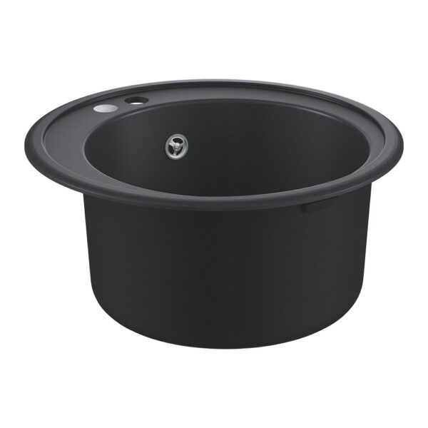 Кръгла кухненска гранитна мивка K200 черна 51cm Grohe