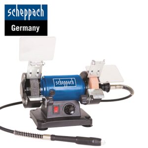 Шмиргел - полир Scheppach HG34 с аксесоари / 120 W , 75 mm /5903106901