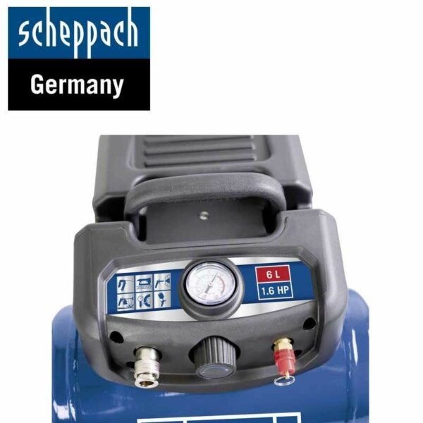 Ел. безмаслен мини компресор за въздух Scheppach HC06,1200W,5906132901
