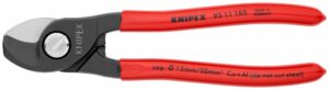 Ножици за кабели облицовани с пластмаса 165mm,95 11 165 SB,KNIPEX