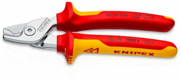 Ножици за кабели с многокомп.обложки 160mm,95 16 160,KNIPEX
