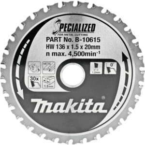 Makita Метален диск HM за рязане на стомана 136x20x1.2 мм,B-10615