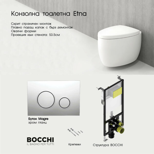 Комплект структура Bocchi с тоалетна Etna Bocchi