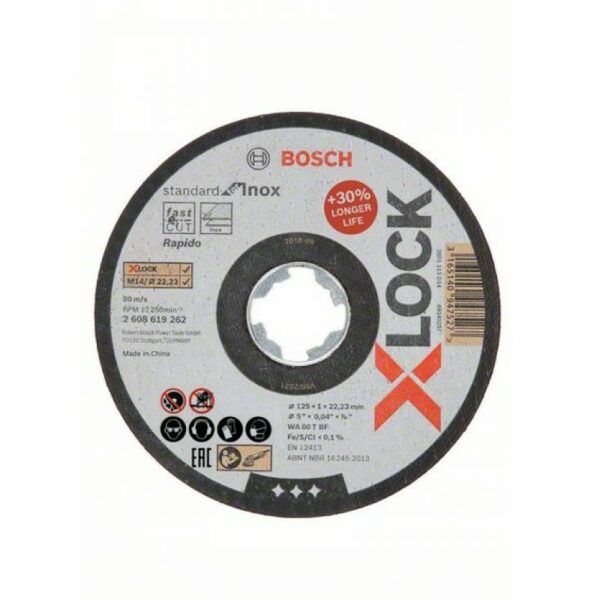 Диск за рязане X-LOCK Bosch за стомана 2608619262