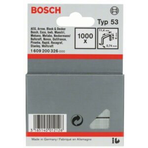 Скоба от фина тел 1000бр. 11,4x0,74x6mm Bosch 1609200326
