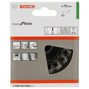 Чашковидна четка телена за ъглошлайф Bosch 75 мм 2608622060