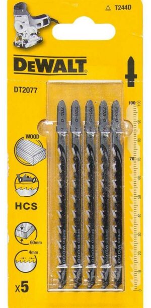 Ножове за дърво от високовъглеродна стомана HCS DeWalt DT2077