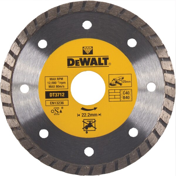 Диамантен диск за сухо рязане на бетон/керемиди/мрамор DT3712