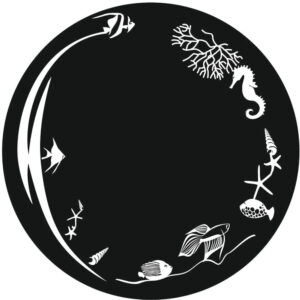Дизайнерско кръгло огледало Морски свят 50, 65cm Aquaform