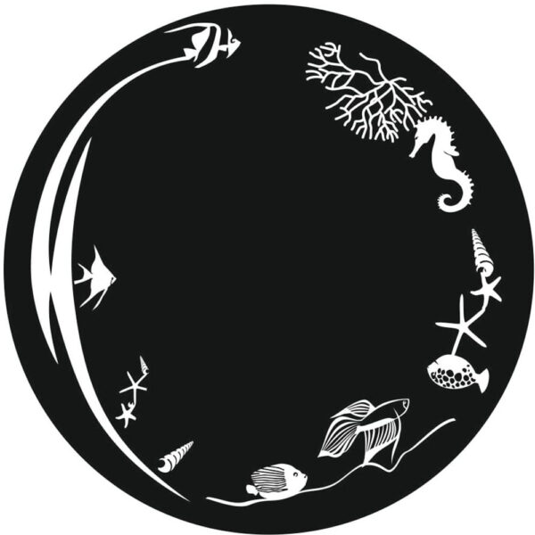 Дизайнерско кръгло огледало Морски свят 50cm Aquaform