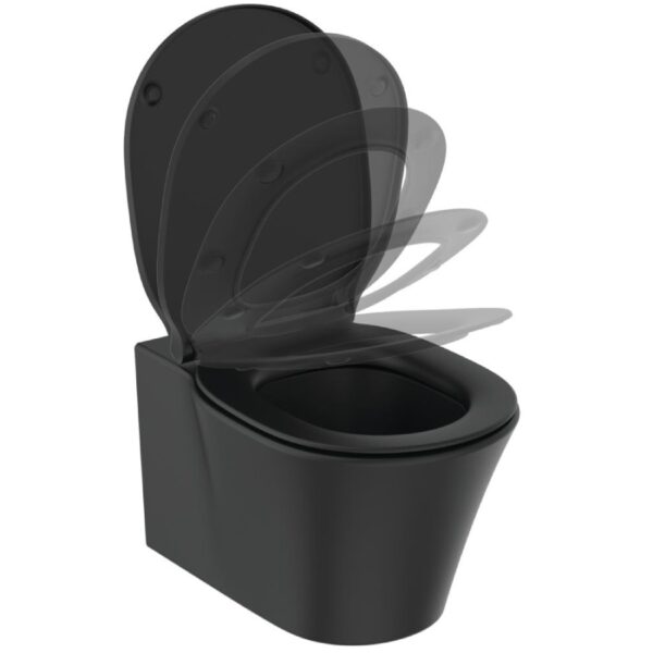 Стенна тоалетна чиния Connect AquaBlade черен мат Ideal Standard