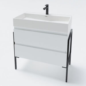 Долен шкаф за баня Firenze с умивалник, чекмеджета и крака 80cm